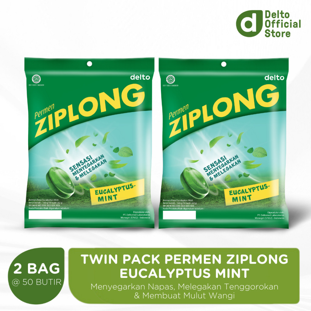 

Twin Pack Permen Ziplong Rasa Eucalyptus Mint B50 Menyegarkan Napas