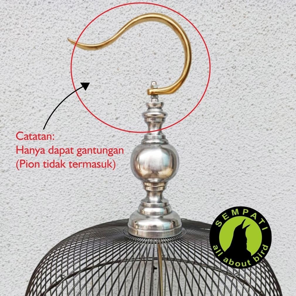 Gantungan Kandang Burung Lipat Kuningan Asli As 24Cm Untuk Cantolan Sangkar Murai Kotak Lovebird Kac