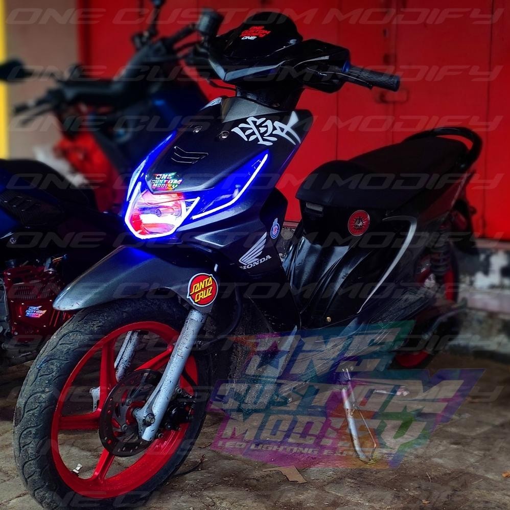 Sepaket Lampu Alis Drl Beat Karbu Old Bonus Led Jelly Variasi Aksesoris Motor Beat Lis Depan Beat Ka