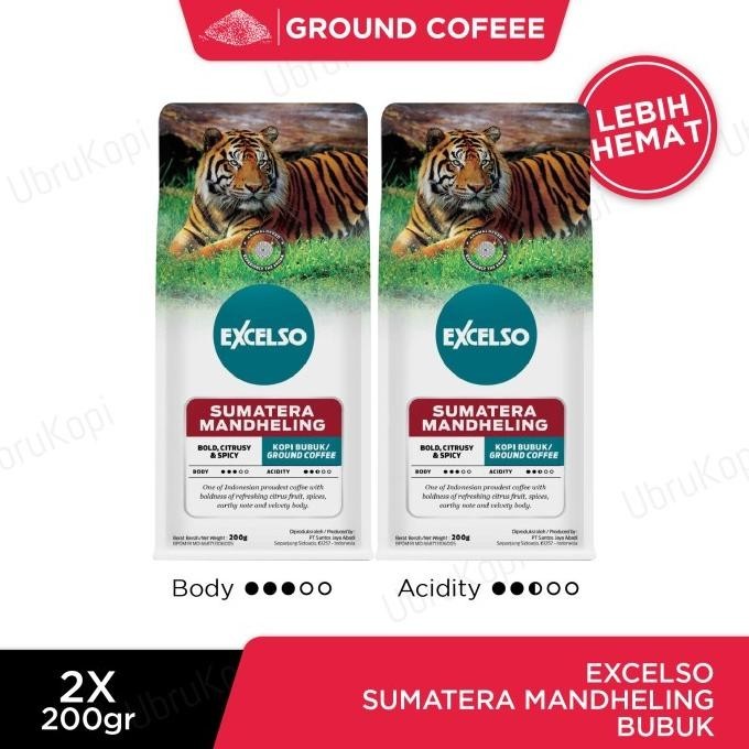 

Excelso Kopi Bubuk Sumatera Mandheling 200G Twin Pack