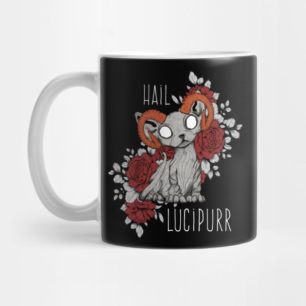 Salam Mug Kopi Setan Kucing Lucipurr Hail Lucipurr kitten demon Coffee Mug