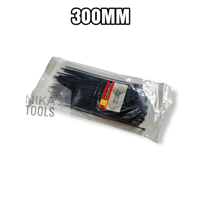 

Kabel Tis 30 Cm 300 Mm Cable Ties Tie Nylon Nilon Hitam 100 Pcs Star