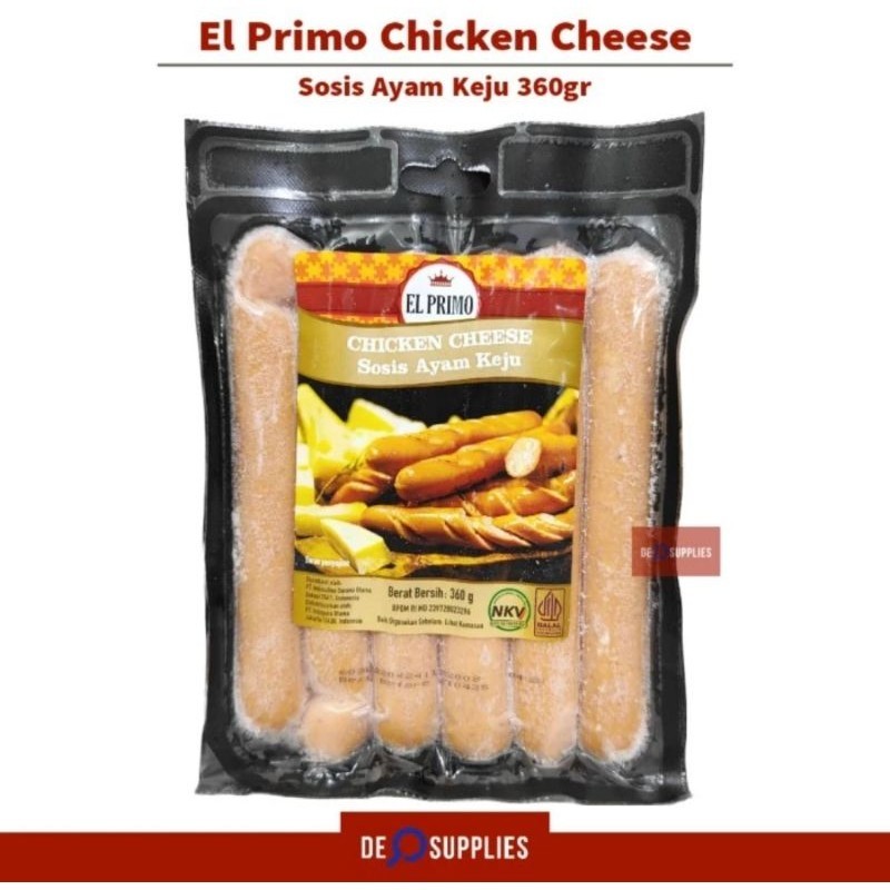 

El Primo Chicken Cheese 360gr - Sosis Ayam Keju Viral Elprimo Premium