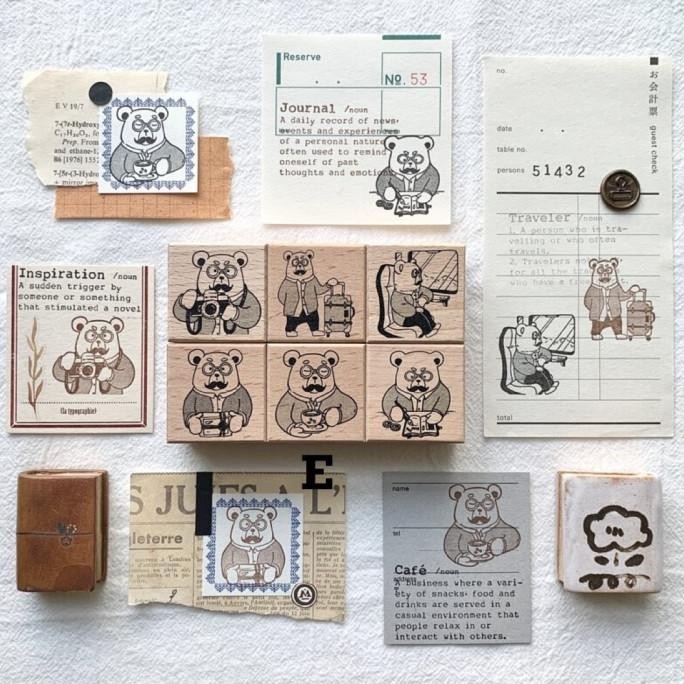 

Ready (Siap Kirim) Liberty Classy Teddy Rubber Stamps