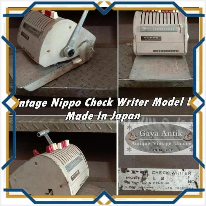 

[GAG] VINTAGE NIPPO CHECK WRITER MODEL L2 MADE IN JAPAN
