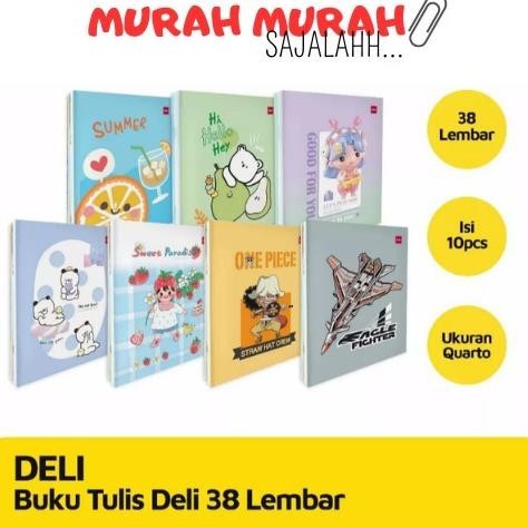 

(Perpak) Buku Tulis 38 Lembar Deli | Buku Tulis Berkualitas Tinggi Tidak Kalah Dari Sidu (6.6)