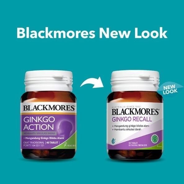 BLACKMORES GINKGO RECALL GINKGO ACTION - Ginkgo Biloba untuk Otak- 30