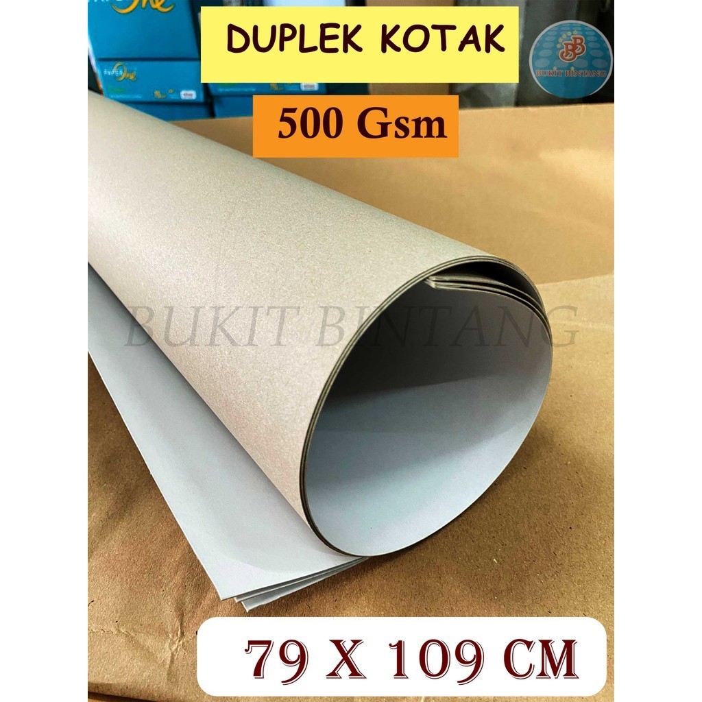 

Duplek Coated / Duplek Kotak 500 Gsm Ukuran Plano 79 x 109 Cm
