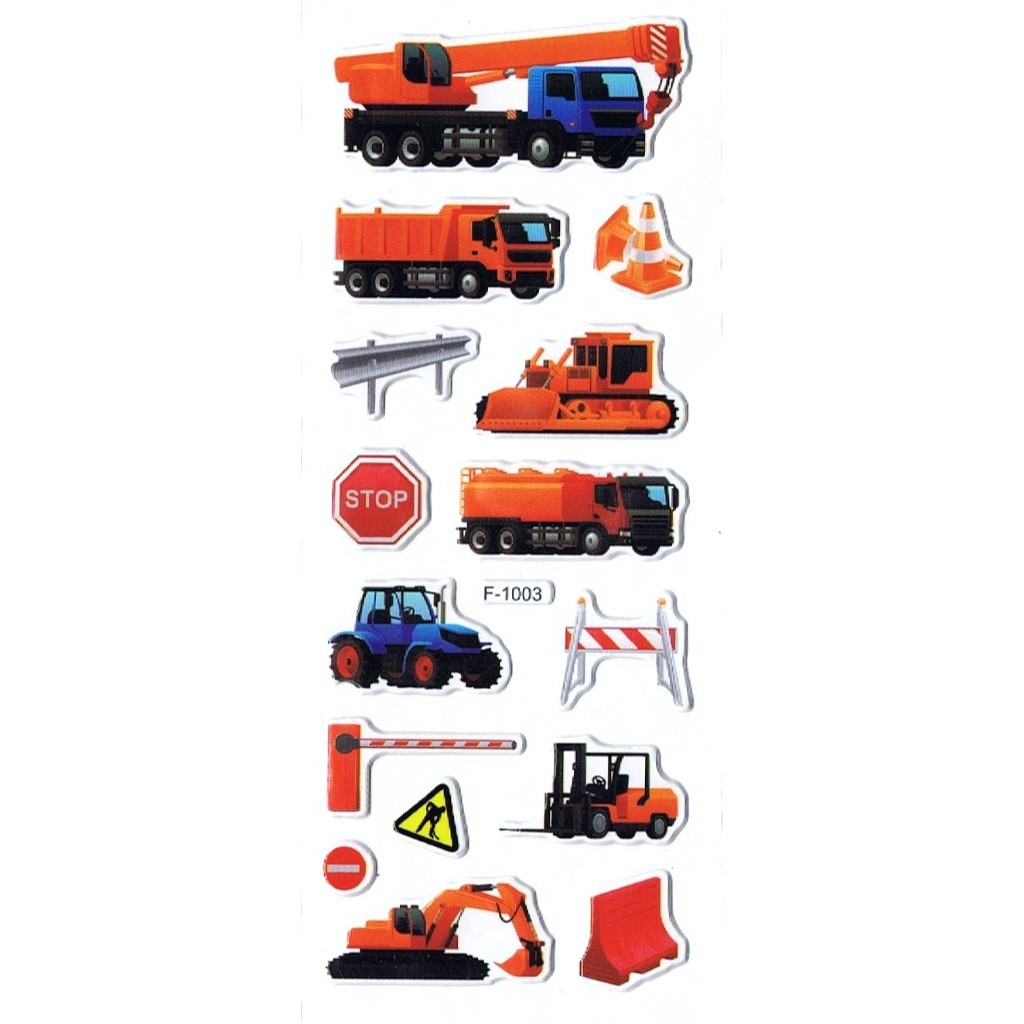 

SK550 Sticker Tempel Tempelan Hiasan Reward Anak Embos Alat Berat Konstruksi