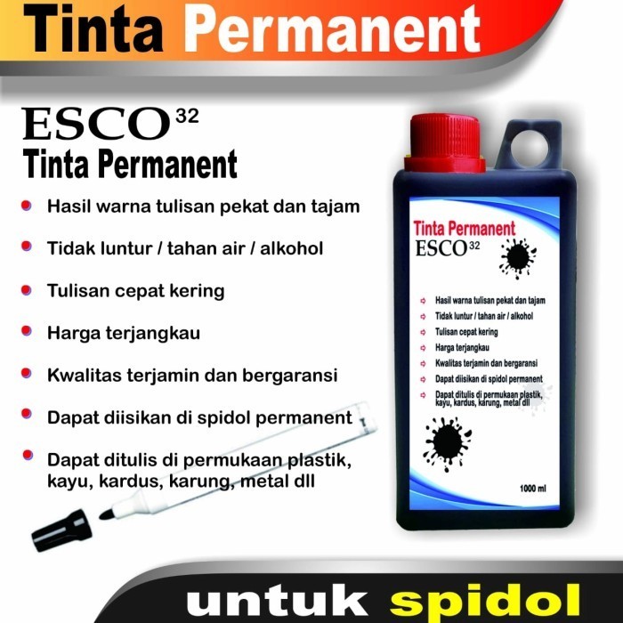 

Sarila Tinta Spidol Permanen Esco 1 Ltr Hitam