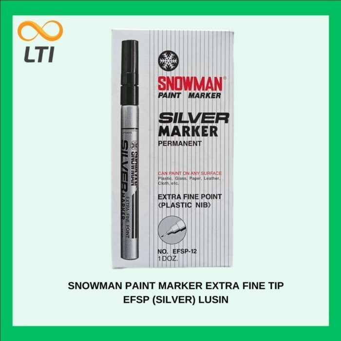 

Sarila Murah Spidol Snowman Permanent Paint Marker Silver - Efsp - 12 / Lusin