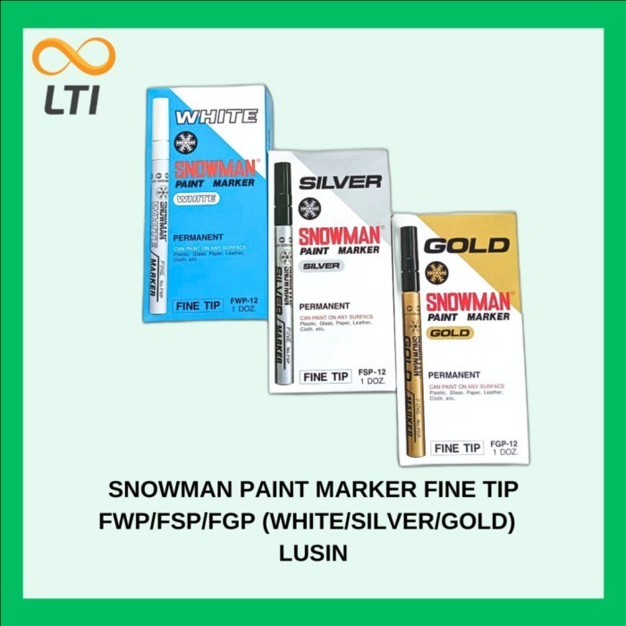 

Sarila Spidol Permanent Snowman Paint Marker Fine Tip Fwp Fsp Fgp