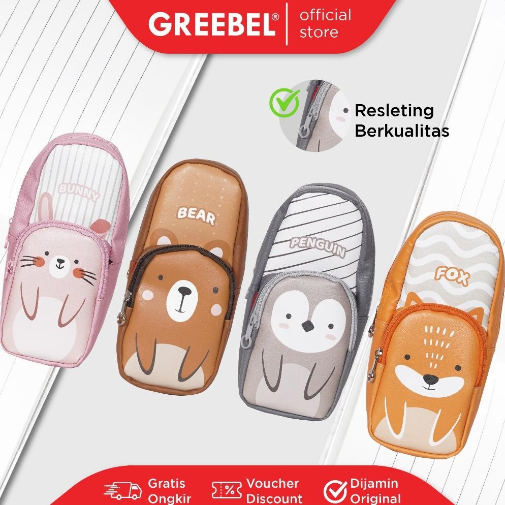 

Fn-56 Greebel Pencil Bag 0124-33 /Tempat Pensil/Kotak Pencil Pen Anak Lucu Cute Warna Warni / Penyimpanan Alat Tulis Gratis Ongkir