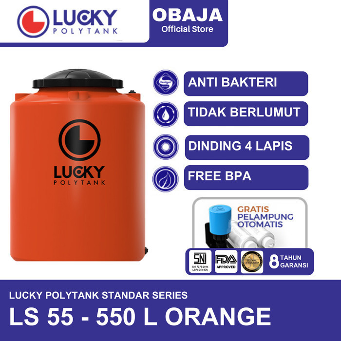 Lucky Polytank Toren / Tandon Air LS 55 Lucky Polytank Orange