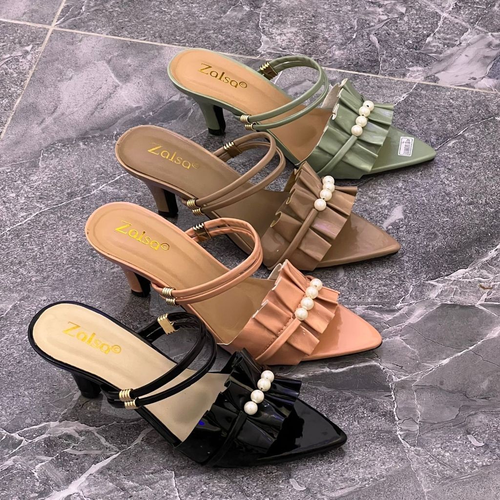 Sandal Heels Sekolah Sandal Pesta Hill Cewek 5Cm 3Cm High Hils Hak Tahu Sendal Kondangan Gratis Ongk