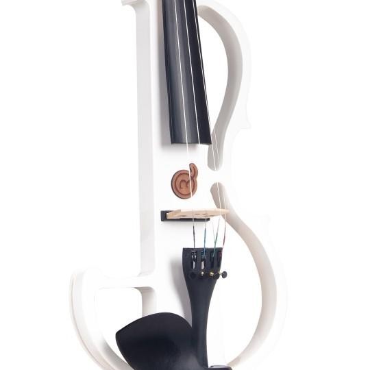 Biola Elektrik Mandalika Warna Putih Fullset Hardcase