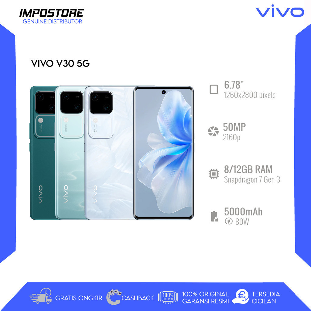VIVO V30 5G - 8/256GB - SNAPRAGON 7 GEN 3 - REPACK