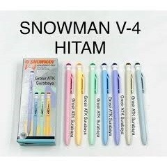 

Pulpen / Bolpoin Snowman V-4 Hitam 0.6mm (1 pack)