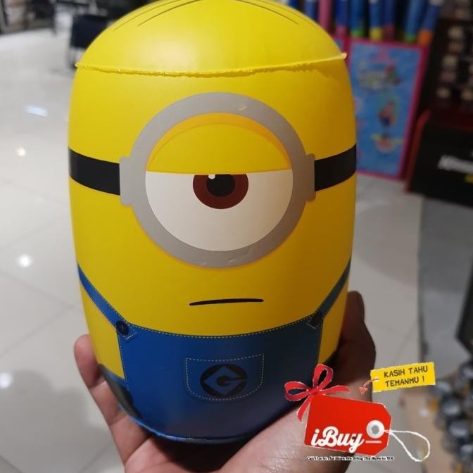 Minion Stuart Air Punch Bantal Pukul Mainan Anak 18cm Blue Yellow GS