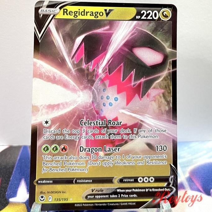 POKEMON TCG SILVER TEMPEST - 135 REGIDRAGO V READY STOCK