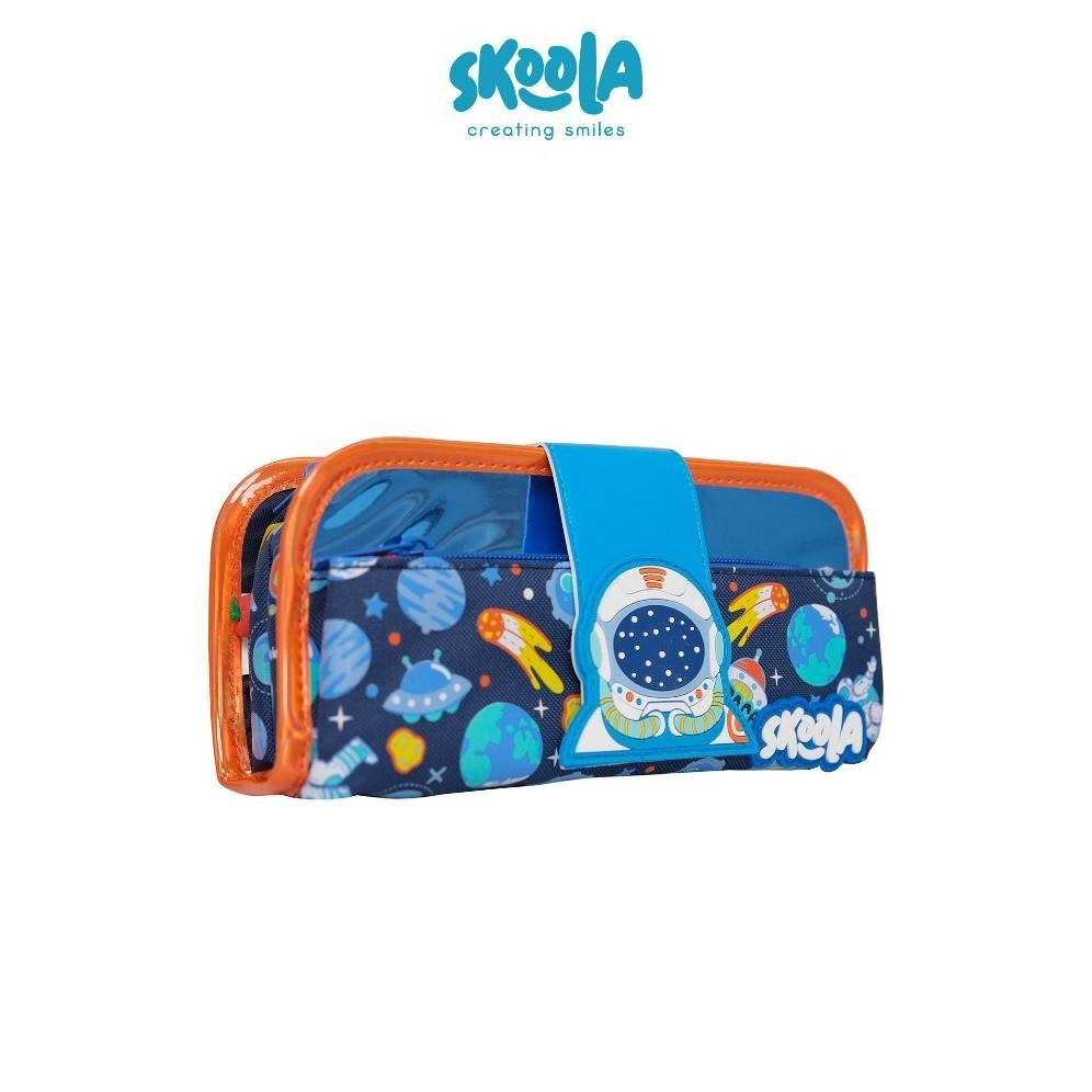 

vf-52 Skoola Tempat Pensil Lipat 3 Pencil Case Threefold Anak Laki - Laki Lucu Dinosaurus Astronot - Pensy Terlaris