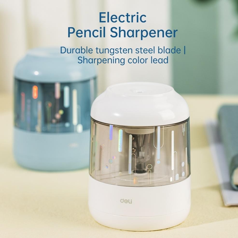 

gha-65 Deli Electric Pencil Sharpener / Rautan Pensil Otomatis Lucu EH508 Original