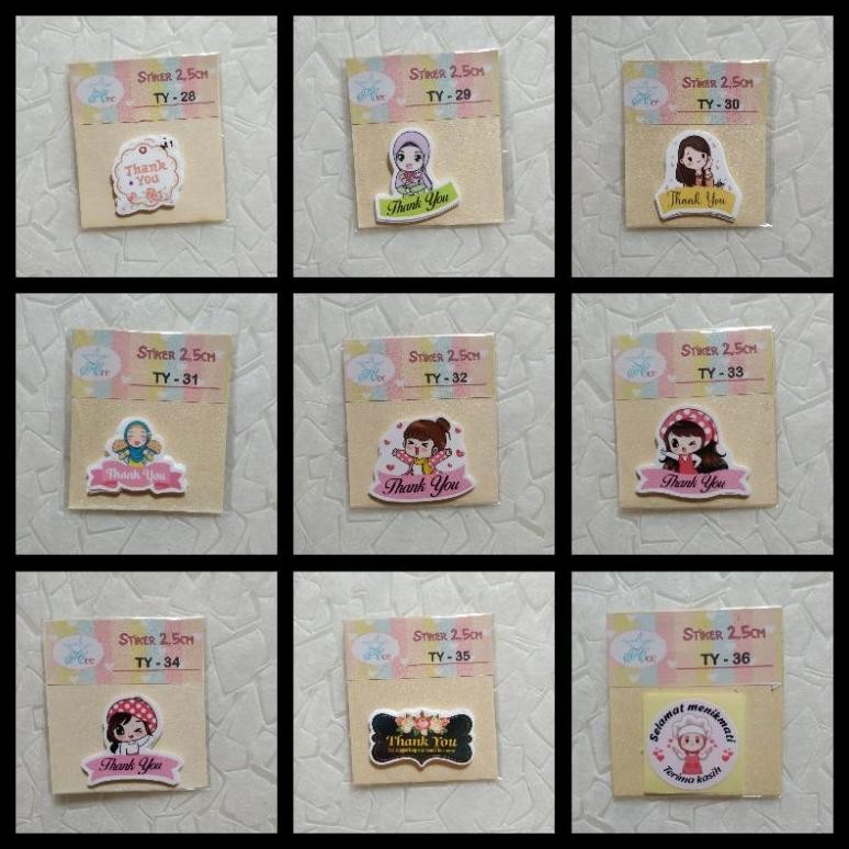 

Stiker 2.5 cm isi 10 selamat menikmati terima kasih