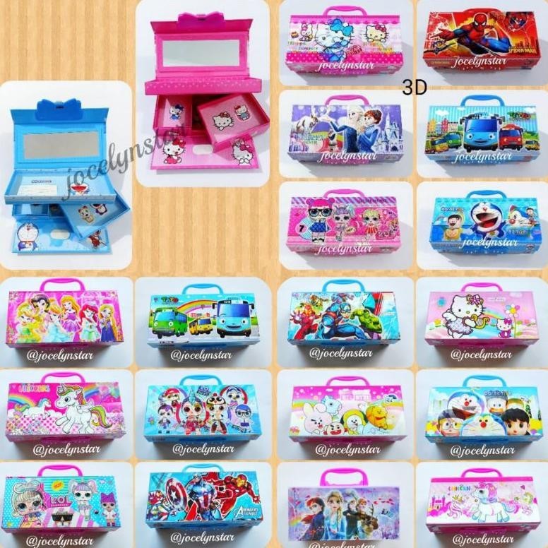 

gha-68 3D - Kotak pensil pin/ kode / tempat pensil karakter hologram/3D /stationery case Hemat