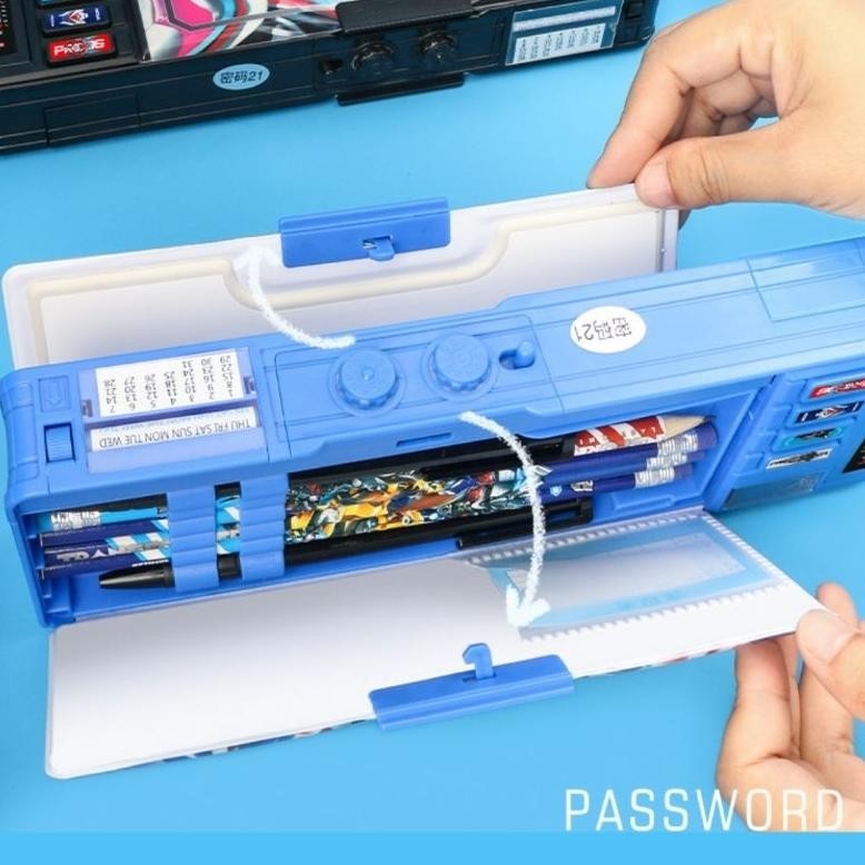 

He13 Kotak Pensil Transformers Unicorn Kode Sandi Password Pencil Case Anak Laki Perempuan Viral