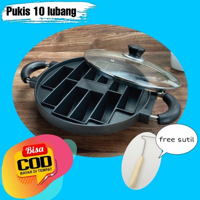 loyang kue cetakan pukis kue pukis happy call anti lengket 10 lubang