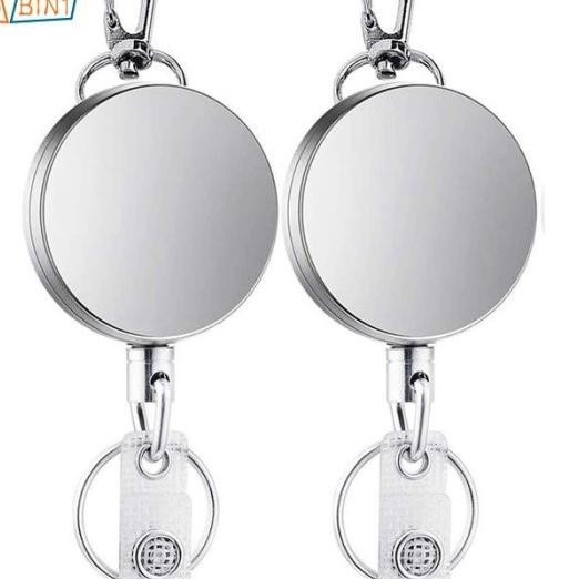 

2Pcs Retractable Pull Key Ring Id Badge Lanyard Name Tag Card Holder