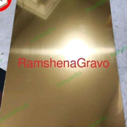 

Gravoply Bahan Name Tag / Gold / Hairline /40Cm X 60 Cm Tebal 1.5Mm