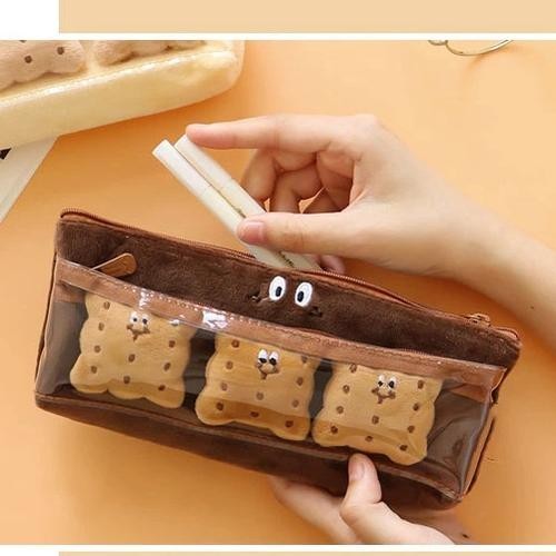 

[Gongjin] Tepak Pensil BABY BISCUITS / Pencil Case Kotak Wadah Sekolah Kantor Lucu Cute Korea Korean