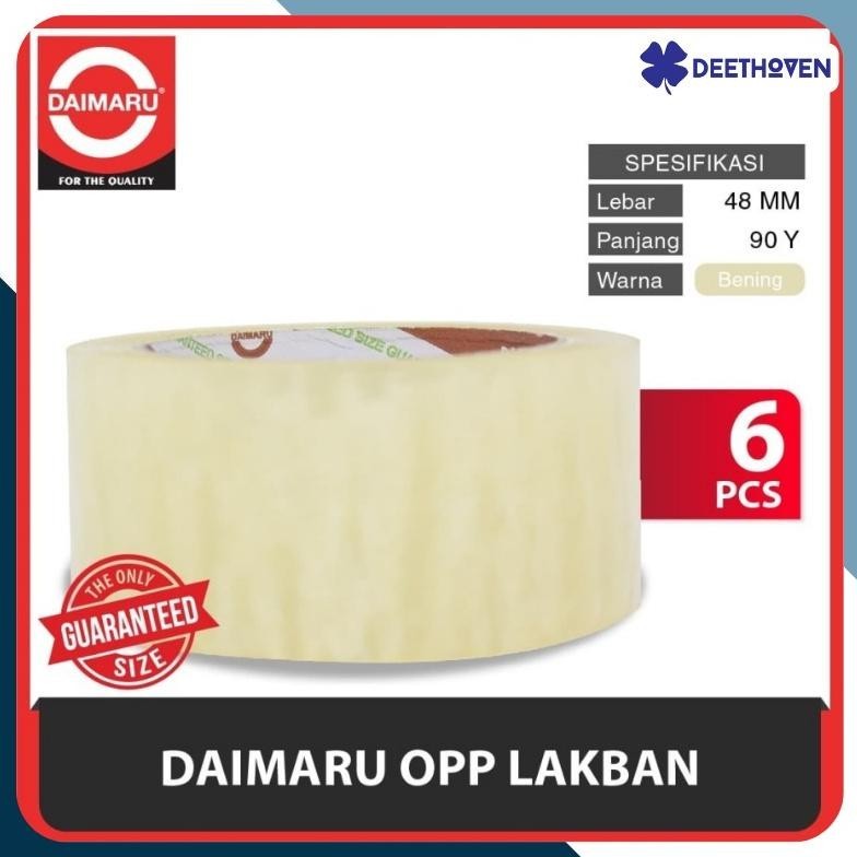 

FE24 [Paket 1 Slop Isi 6pcs] Daimaru OPP Lakban 48 mm x 90 Yard Original