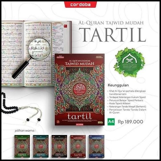 

Alquran Tartil Cordoba Uk A4, Al-Quran Tartil Tajwid Perkata Latin