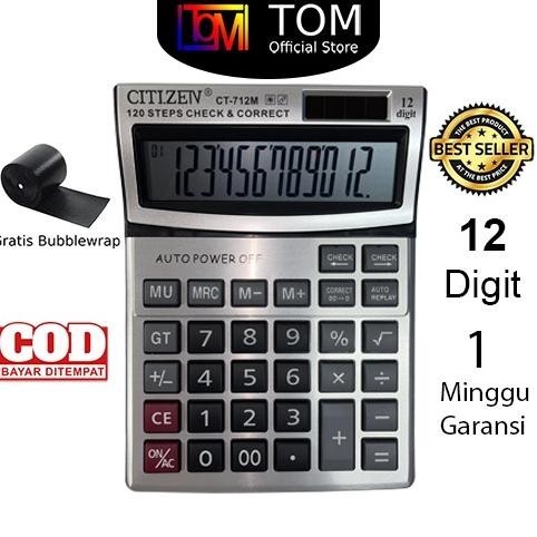 

fsd-34 Kalkulator CT-712M 12 Digit - Calculator Check Dual 2 Power Berkualitas