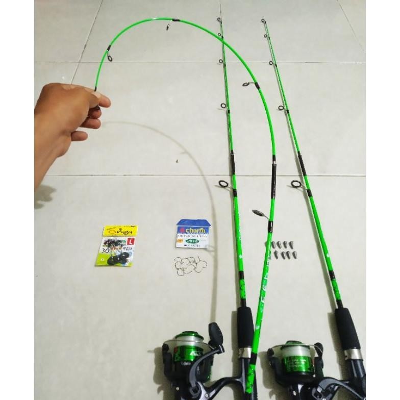 OKK-1520 PANCING UDANG 3 SET KOMPLIT JORAN Pjg 120 , 135 , 150cm LENTUR Hemat