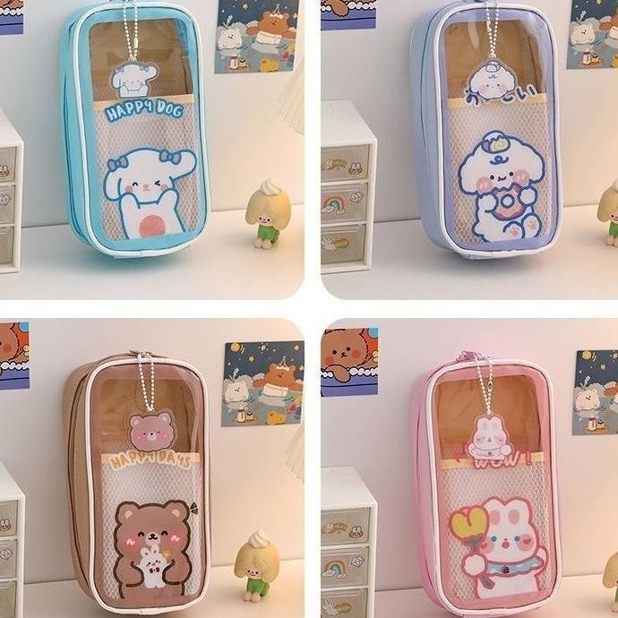 

ad-56 Kawaii Kotak pensil anak / tempat pensil lucu anak sekolah/Tempat Alat Tulis Perlengkapan Sekolah Multifungsi/Big Capacity With Zipper Original