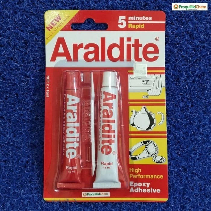 

LEM BESI ARALDIT ARALDITE MERAH EPOXY 5 MENIT RESIN+HARDENER ADHESIVE