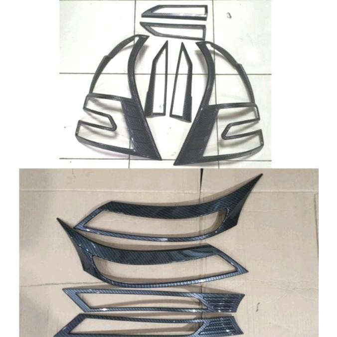 Paket Garnish Lampu Carbon Avanza/Xenia 2019-2020. Baru
