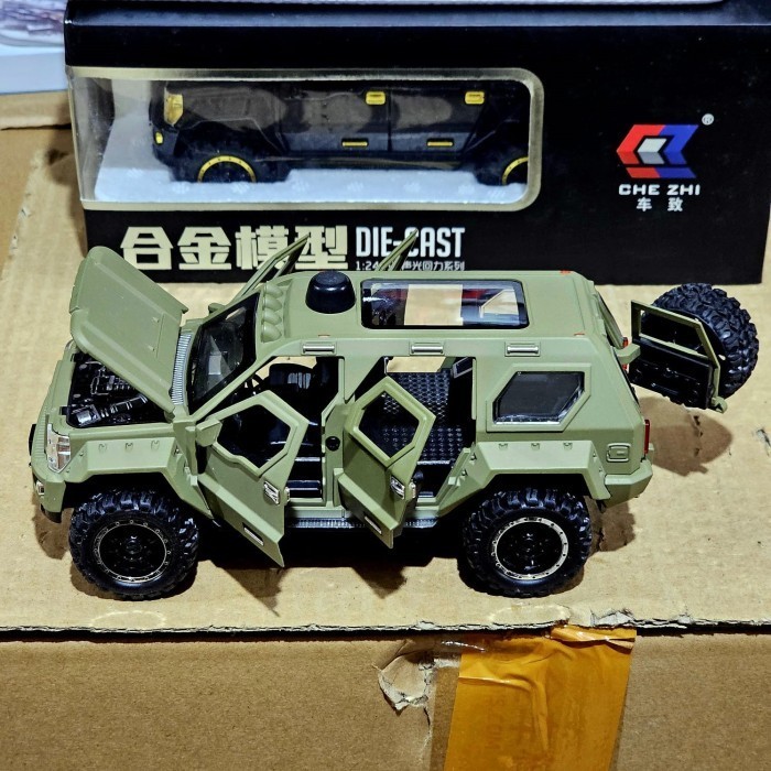 Ane Diecast Miniatur Mobil G Patton Suv Jeep Skala 1:24 Ukuran Besar