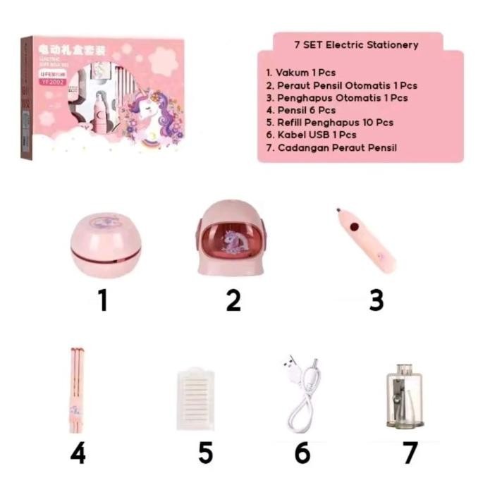 

Stationery set alat tulis elektrik / Serutan otomatis dan alat vakum H32S