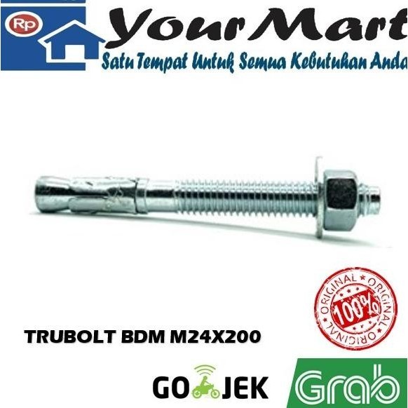 DYNABOLT / DINABOL / TRUBOLT WEDGE ANCHOR M24X200 - BDM