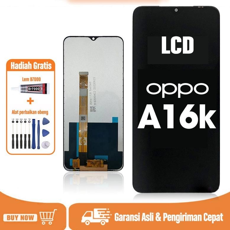(DISKON) LCD OPPO A16K Original COD TOUCHSCREEN Fullset Crown Murah Compatible For Glass Touch Scree