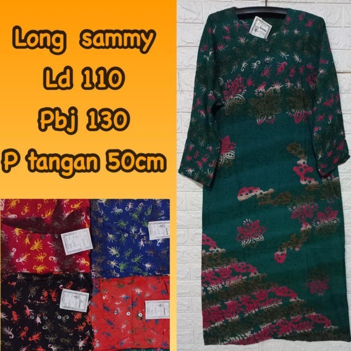 New Produk Daster Sammy Long Dress Lengan Panjang Halus Dan Menarik Ma2
