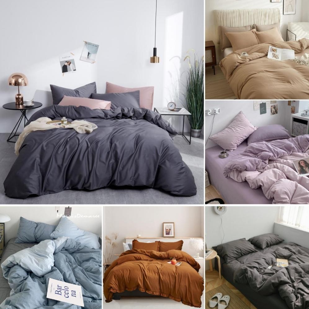 dw-45 grosir_solo || SPREI POLOS HOMEMADE AESTHETIC UKURAN 90 120 160 180 x 200 / SPREI POLOS INCLUD