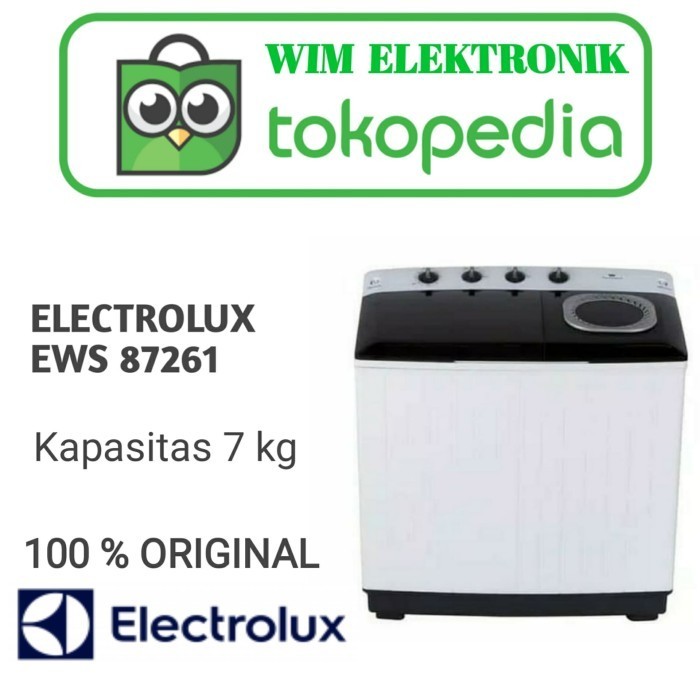 MESIN CUCI 2 TABUNG ELECTROLUX 7 KG EWS 87261 WA