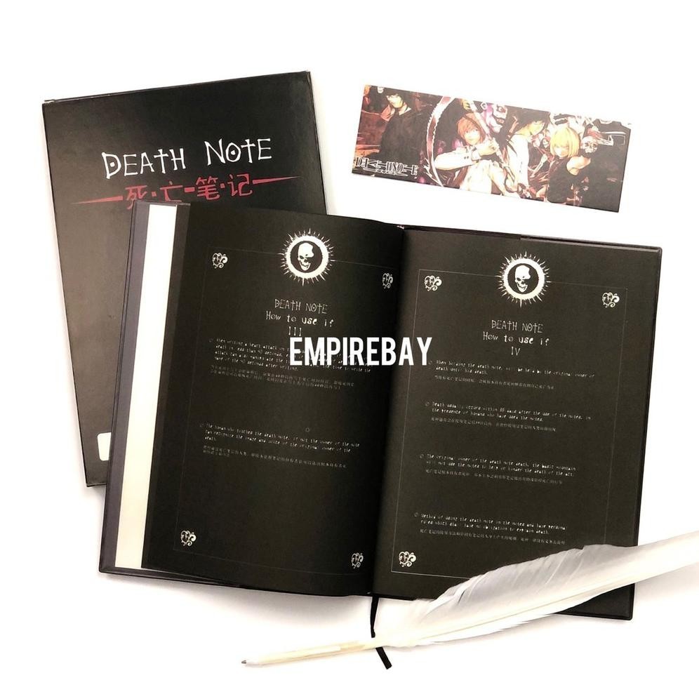 

Oh34 Buku Tulis Death Note Bergaris Notebook Anime Buku Catatan Dengan Casing & Pena Bulu & Pembatas Buku Deathnote Viral