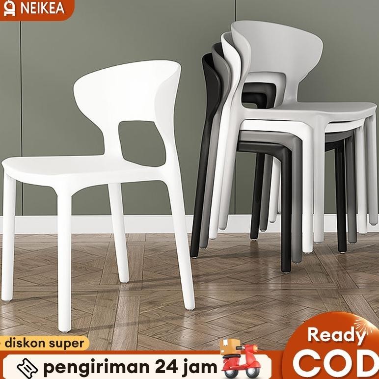 Kursi Plastik Kursi Makan Minimalis Kursi Santai Plastik Kursi Tanduk Kursi Sandaran Dewasa Tebal