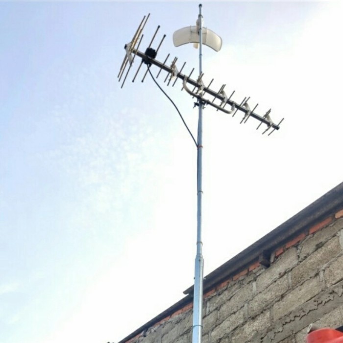 tiang antena 6 meter besi galvanis anti karat(langsung kirim)
